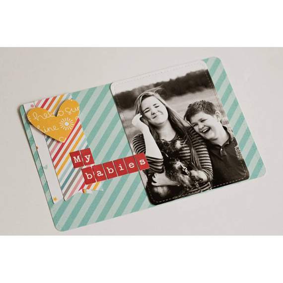 Wykrojnik - Lawn Fawn - Stitched Journaling Card - karta z perforacją i dodatki