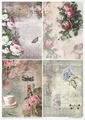 Zestaw kreatywny z papieru ryżowego - ITD - Beautiful Flowers