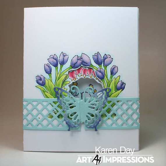 Wykrojnik - Art Impressions - Butterfly ażurowa opaska z motylem