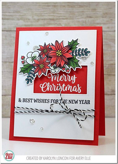 Wykrojnik - Avery Elle - Holiday Bouquet / poinsecje