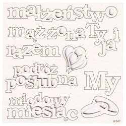 Tekturka Zestaw słówek "Małżeństwo" SC