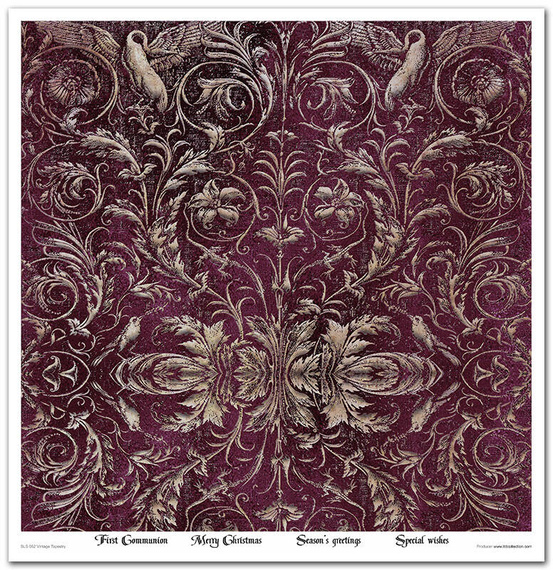 Zestaw papierów do scrapbookingu 30x30 - Itd Collection - Vintage Tapestry motywy tapetowe, vintage