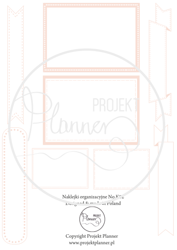 Naklejki organizacyjne prostokątne mix pudrowy róż