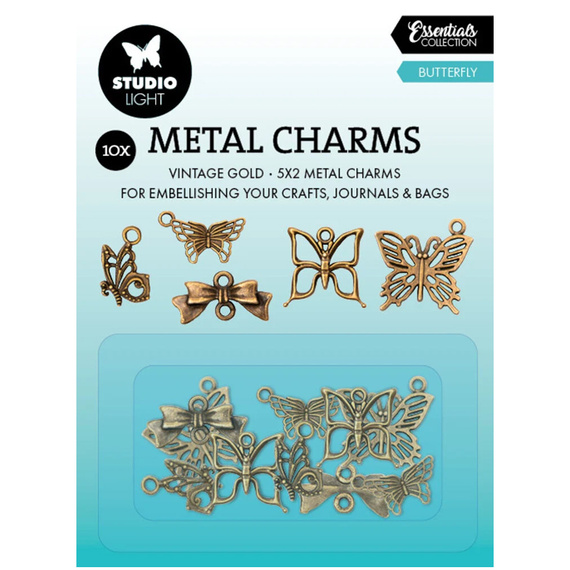 Zawieszki metalowe - Studio Light - motyle