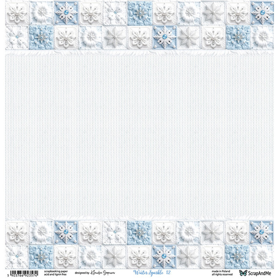 Papier do scrapbookingu 30x30 - ScrapAndMe - Winter Sparkle 11/12