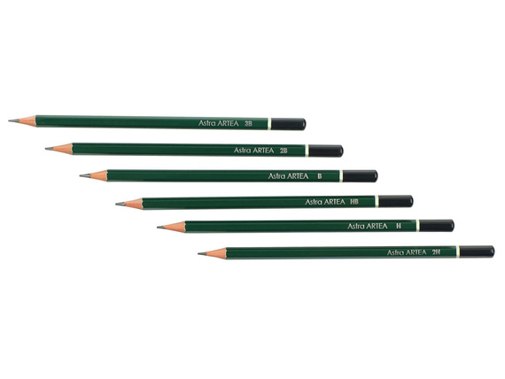 Zestaw ołówków do szkicowania 6szt w metalowym pudełku