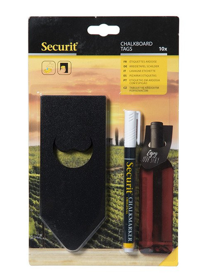 Tablicowe zawieszki na butelkę