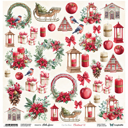 Papier do scrapbookingu 30x30 - ScrapAndMe - Christmas 12 - arkusz do wycinania