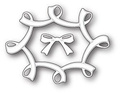 Wykrojnik - Poppystamps - Fancy Ribbon Frame And Bow / kokarda ramka