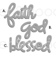 Wykrojnik - Paper Smooches - Religious Words - faith God blessed