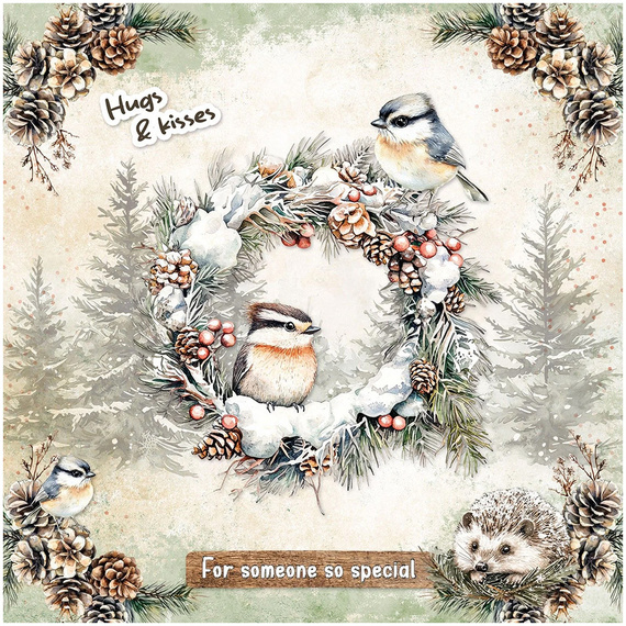 Zestaw papierów do scrapbookingu z elementami A4 - Winter Woodland
