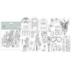 Kształty na folii Clear Die Cuts - Stamperia - Lady Vagabond