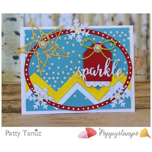 Wykrojnik - Poppystamps - Stitched Evangeline Snowflakes - śnieżynki