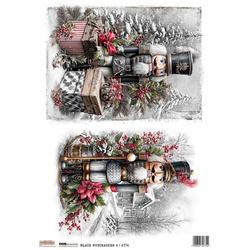 Papier ryżowy A4 - Scraplove - Black Nutracker 4 - Czarny dziadek do orzechów