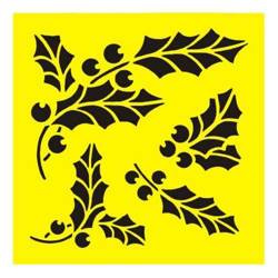 Maska / szablon 16x16cm - Ostrokrzew