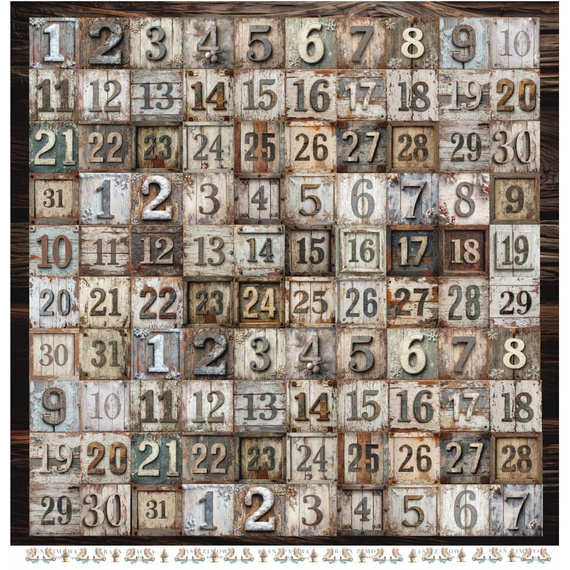 Papier do scrapbookingu 30x30 - UHK Gallery - White Whispers - Script