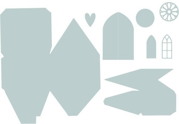 Wykrojnik Sizzix Thinlits- Scandi Church / kościół
