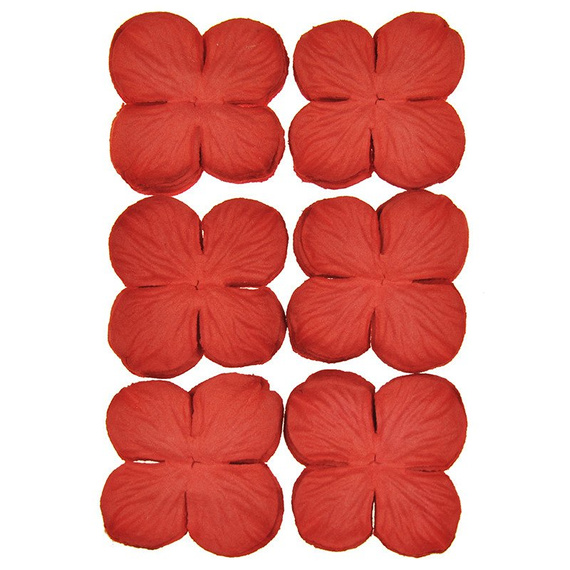 Hortensje - czerwone 25mm - 100szt