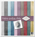Zestaw papierów do scrapbookingu 30x30 - Retro Polka kropki retro portrety