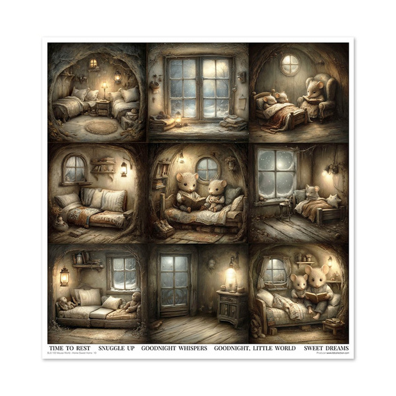 Zestaw papierów do scrapbookingu 30x30 - Mouse World - Home Sweet Home - Itd Collection