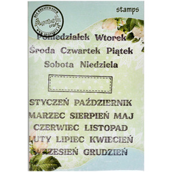 Stempel polimerowy - Zestaw do kalendarza z ramką - Agateria