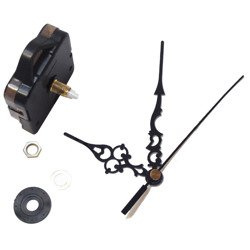 Mechanizm do zegara krótki + wskazówki długie 9,7 cm
