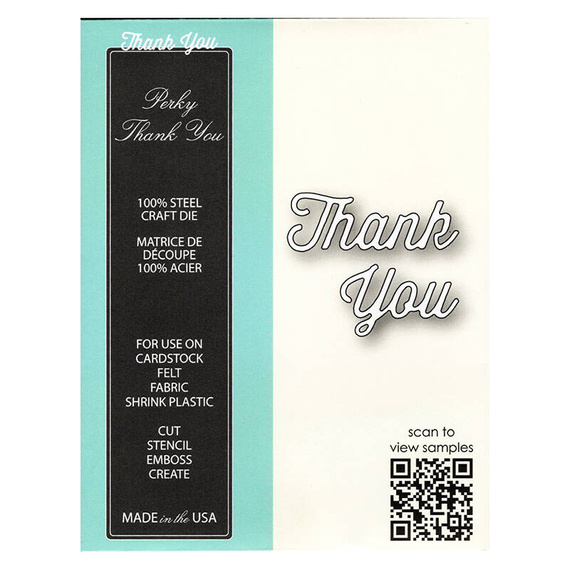 Wykrojnik + stempel - Memory Box - Perky Thank You