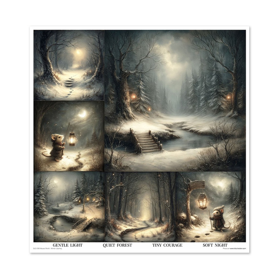 Zestaw papierów do scrapbookingu 30x30 - Mouse World - Winter Journey - Itd Collection