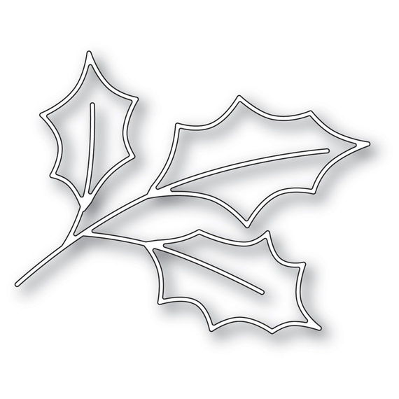 Wykrojnik - Memory Box - Scribble Holly Trio Outline ostrokrzew kontur