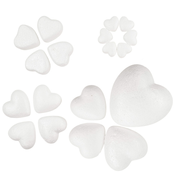 Serca styropianowe miks wielkości