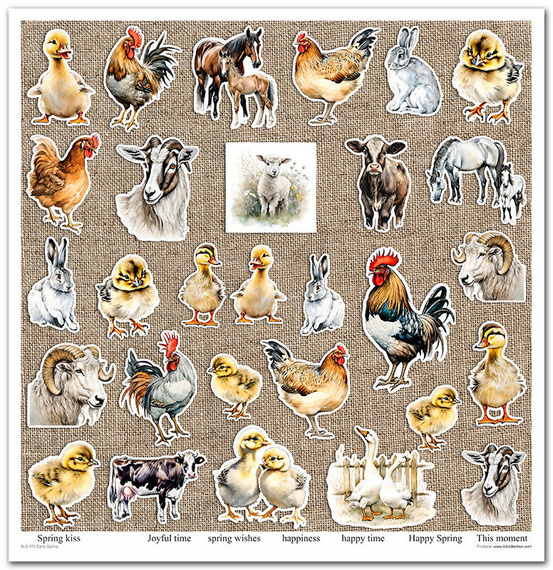 Zestaw papierów do scrapbookingu 30x30 - Itd Collection - Early Spring