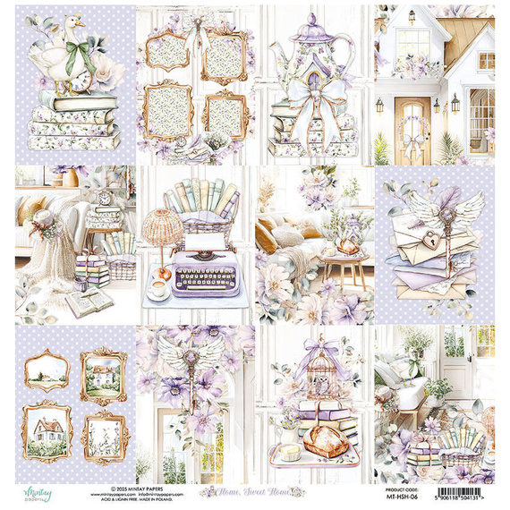 Papier do scrapbookingu 30x30 - Mintay - Home, Sweet Home 06