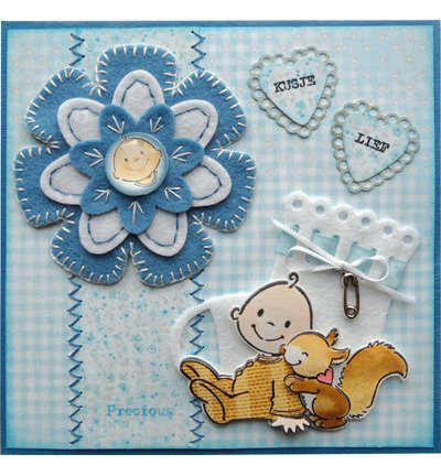 Zestaw - Marianne Design - I love Vilt - książka, wstążka i wykrojniki