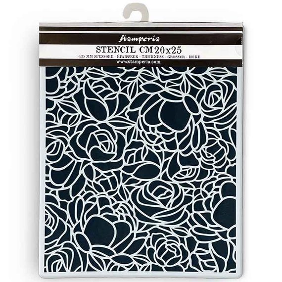 Szablon 3D 20x25cm - Stamperia - Romance Forever różane tło