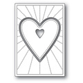 Wykrojnik - Poppystamps - Deco Shining Heart ramka serce