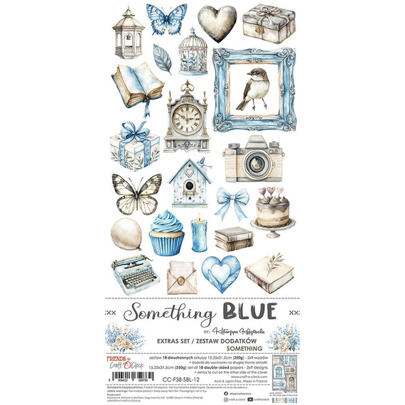 Something Blue - Craft o'clock - zestaw dodatków do scrapbookingu - Something