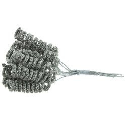 Pręciki spiralne szare - 12szt