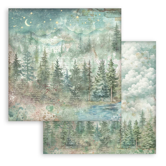 Zestaw papierów do scrapbookingu 30x30 - Herbarium Silvae tła - Stamperia