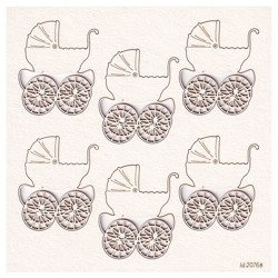 Tekturka Wózek retro mini 6szt SC