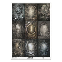 Papier ryżowy do decoupage A4 - tajemnicza sceneria lustra - R2507 - Itd Collection