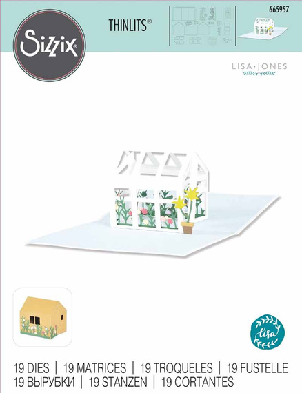 Wykrojnik Sizzix Thinlits - Pop-Up Garden szklarnia