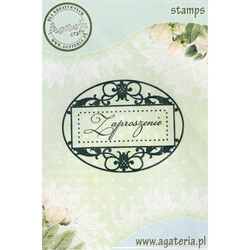 Stempel polimerowy - Zaproszenie oval - Agateria
