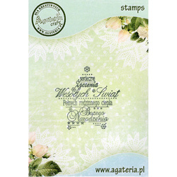 Stempel polimerowy - Serdeczne życzenia (gwiazdka) - Agateria