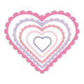 Wykrojnik - DPCraft - Serca z falbanką
