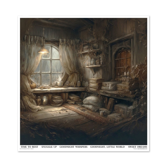 Zestaw papierów do scrapbookingu 30x30 - Mouse World - Interior - Itd Collection