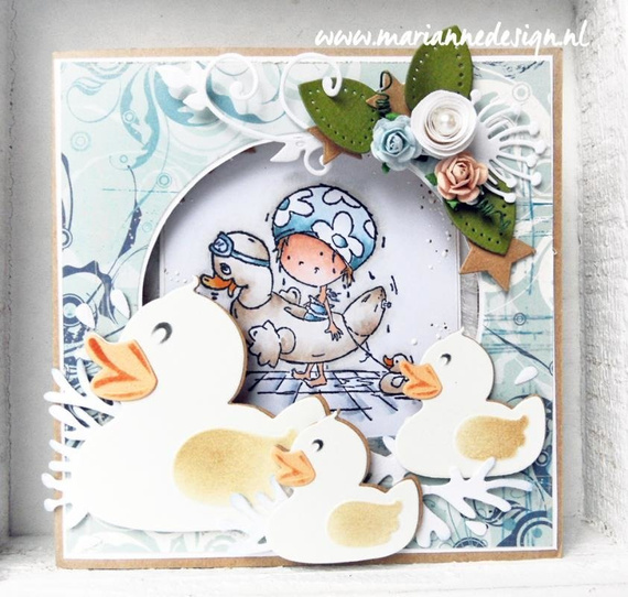 Wykrojnik - Marianne Design - Rubber Ducks - kaczuszki kąpielowe