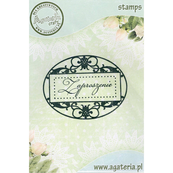 Stempel polimerowy - Zaproszenie oval - Agateria