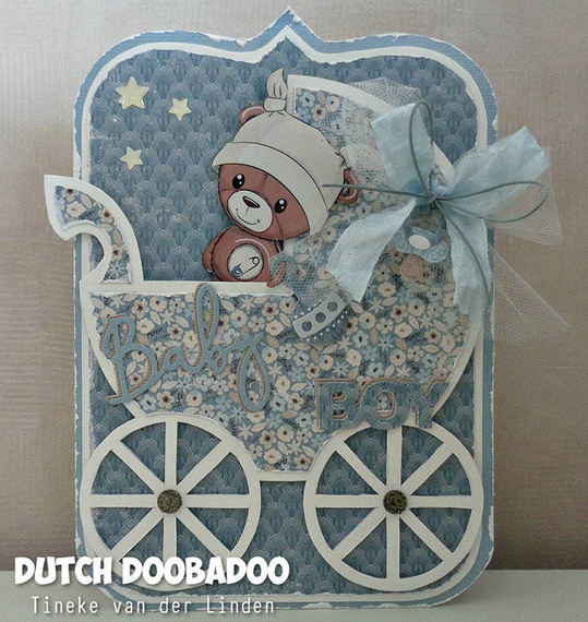 Szablon do odrysowania i wycinania Dutch Doobadoo - Buggy - Wózek