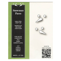 Wykrojnik - Poppystamps - Snowman Faces - akcesoria do bałwana