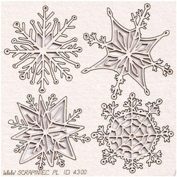 Tekturka śnieżynki - Mon Merry cheri - snowflakes - Scrapiniec